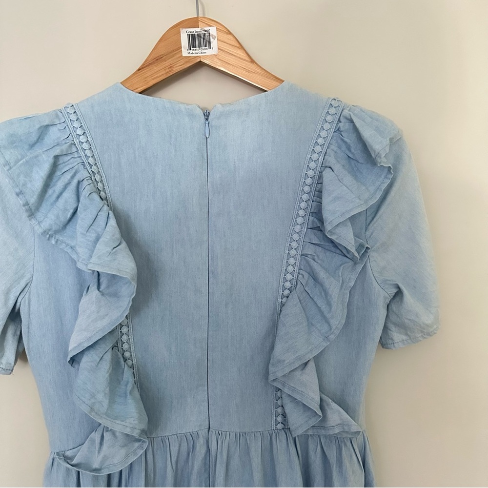 Rachel Parcell Chambray Boho Ruffle Dress - Picture 10 of 12
